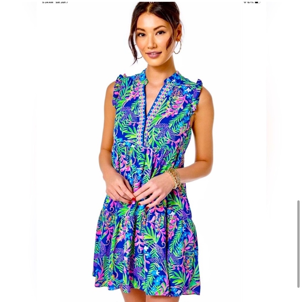 Briela Dress Small in How You Like Me Prowl Borealis Blue
